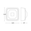KNX jelenlétérzékelő mennyezetre BT MESH KNX 360° 12m-érzékelésátmérő fehér falonkívüli HF 360-2 KNX STEINEL