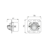 KNX mozgásérzékelő falba PIR IP20 fedél nélkül KNX 180° 12m-érzékelésátmérő 180-KNX-BA-UP B.E.G.