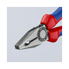 Kombinált fogó 60HRC max.d12/3,4/2,2mm-vágás piros-kék polírozott 180mm KNIPEX