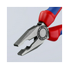 Kombinált fogó 60HRC max.d12/3,4/2,2mm-vágás piros-kék polírozott 180mm KNIPEX