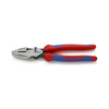 Kombinált fogó erő 62 HRC max.4,6/3mm-vágás piros-kék polírozott 240mm Lineman´s Pliers KNIPEX
