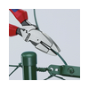 Kombinált fogó erő 62 HRC max.4,6/3mm-vágás piros-kék polírozott 240mm Lineman´s Pliers KNIPEX