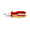 Kombinált fogó 60HRC max.d12/3,4/2,2mm-vágás króm piros-sárga 180mm 1000V szigetelt VDE KNIPEX