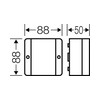 Kötődoboz 5x4x2,5mm2 falonkívüli 88mmx 88mmx 49mm szürke műanyag IP54 4 kábel/cső DP 9025 Hensel