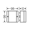 Kötődoboz 5x4x2,5mm2 falonkívüli 98mmx 98mmx 55mm szürke műanyag IP55 11 DE 9345 Hensel