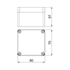 Kötődoboz falonkívüli alumínium teli 75mm x 57mm x 80mm IP66 Mx 080705 CR3 OBO-BETTERMANN