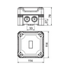 Kötődoboz átlátszó 114mmx 78mmx 114mm IP67 X04C LGR-TR OBO-BETTERMANN