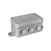 Kötődoboz falonkívüli 75mm x 45mm x  40mm szürke műanyag IP54 8 kábel/cső BUDVILL
