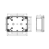 Kötődoboz falonkívüli kezeletlen műanyag fedél 241mmx 291mmx 128mm IP66 Thalassa TBP Schneider