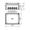 Kötődoboz falonkívüli magasított fedéllel műanyag 190mm x 240mm 112mm T 250 HD TR OBO-BETTERMANN