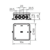 Kötődoboz falonkívüli műanyag 100mm x 100mm 40mm piros IP55 A 14 HF RO OBO-BETTERMANN
