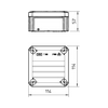 Kötődoboz falonkívüli műanyag 114mm x 114mm 57mm szürke IP66 T 60 OE OBO-BETTERMANN