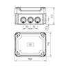 Kötődoboz falonkívüli műanyag 116mm x 150mm 83mm szürke IP66 T 100 HD TR OBO-BETTERMANN