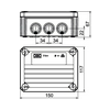 Kötődoboz falonkívüli műanyag 116mm x 150mm x 67mm IP66 szürke T 100 M25-M32 OBO-BETTERMANN