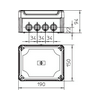 Kötődoboz falonkívüli műanyag 150mm x 190mm x 94mm IP66 szürke T 160 HD TR OBO-BETTERMANN