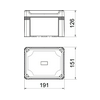 Kötődoboz falonkívüli műanyag 151mm x 191mm x 126mm IP67 szürke X10C LGR OBO-BETTERMANN