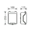 Kötődoboz falonkívüli műanyag 168mm x 253mm 115mm szürke bepattintható-fedél IP56 KG 9002 Hensel