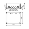 Kötődoboz falonkívüli műanyag 190mm x 240mm 95mm fehér IP66 T 250 RW OBO-BETTERMANN