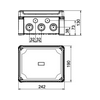 Kötődoboz falonkívüli műanyag 191mm x 241mm x 126mm IP67 szürke X16 SW OBO-BETTERMANN