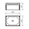 Kötődoboz falonkívüli műanyag 201mm x 285mm x 137mm IP66 szürke T 350 OE HD T OBO-BETTERMANN
