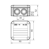 Kötődoboz falonkívüli műanyag 90mm x 90mm 52mm szürke IP55 T 40 OBO-BETTERMANN