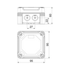 Kötődoboz falonkívüli műanyag 95mm x 95mm x 60mm IP67 fekete X01 SW OBO-BETTERMANN