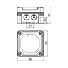 Kötődoboz falonkívüli műanyag 95mm x 95mm x 60mm IP67 szürke X01 LGR OBO-BETTERMANN