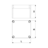 Kötődoboz falonkívüli porszórt alumínium 75mmx 57mmx 80mm IP66 Mx 080705 SGR OBO-BETTERMANN