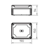 Kötődoboz magasított fedéllel műanyag 150mm x 190mm 94mm szürke T 160 OE HD LGR OBO-BETTERMANN
