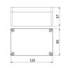 Kötődoboz porszórt alumínium teli 80mm x 57mm x 125mm IP66 Mx 120805 SGR OBO-BETTERMANN
