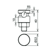 KS-összekötő egyrészes összekötő kezeletlen nemesacél V2A KSV 6.10 V2A DEHN