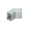 Vezetékcsatorna külső sarokelem fedéllel 60mm x 100mm x 45° alap+fedél acél LEAB 60100 Niedax
