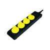 Kültéri elosztósor 1.5mm2 1.4m 4x2P+E/230V 16A IP44 sárga/fekete ANCO