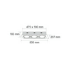 Kültéri fali lámpatest falonkívüli süllyesztett 3x 50W 220-240V G12 IP20 MLX KF003K HUNILUX