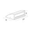 Kültéri oldalfali lámpa STEP 10W GRAY NW 850lm 4000K IP54 szürke