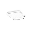 LED kültéri mennyezeti lámpatest négyzet 3CCT falonkívüli 1x 36W 230V AC 2300lm 3000-6000K IP44 25000h Lowar RÁBALUX