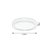 LED kültéri mennyezeti lámpatest kerek falonkívüli 1x 24W 230V AC 2600lm 4000K IP44 20000h ShaunPlus RÁBALUX