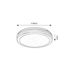 LED kültéri mennyezeti lámpatest kerek falonkívüli 1x 28W 230V AC 2450lm 3000-6500K IP54 15000h Indre RÁBALUX
