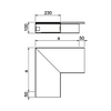 Lapos sarokelem 400x230x100 hófehér WDK F100230RW 6182713 OBO-BETTERMANN