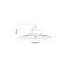 LED csarnokvilágító lámpatest 120x60° 50W 100-277V AC 5000lm 4000K 36000h Lite Streakbay LED line