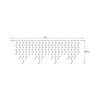 LED fényfüggöny 152LED jégcsap sorolható fehér-fényű 230V AC 3000K IP65 2m x 0,8m 11W TRONIX