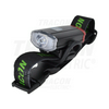 LED kerékpárlámpa első-hátsó 150lm 2W 2/5h 3,7V/0,8Ah IP54 1x tölthető akku teleppel TRACON