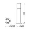 LED kertvilágító oszlop 0,5m cserélhető LED 220-240V AC E27 IP44 Endura Classic Frame LEDVANCE