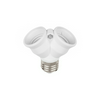 Lámpafoglalat-adapter E27->2xE27 20W/240V műanyag fehér LED line