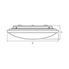 LED mennyezeti lámpatest falonkívüli 25W 220-240V AC 1800lm 2700K IP20 Orbis CCT / DIM LEDVANCE