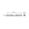 LED poráramentes lámpatest 3h-vészvilágítás vandálbiztos 1x 21W Prime Linker tri-proof LED line