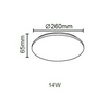 LED UFO lámpatest CCT 25000h falonkívüli 1x 14W 220-240V 1050lm IP20 MLX LEDA R LED CCT HUNILUX