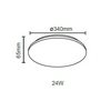 LED UFO lámpatest CCT 25000h falonkívüli 1x 24W 220-240V 1920lm IP20 MLX LEDA R LED CCT HUNILUX
