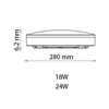 LED UFO lámpatest védett falonkívüli 1x 18W 220-240V AC 1200lm 4000K IP44 HUNILUX