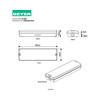 LED vészvilágító állandó/készenléti LiFePO4 3,2V 1500mAh akku 3h 4.2W 220-240V AC 140lm falon/mennyezeten kívüli IP65 GEYER